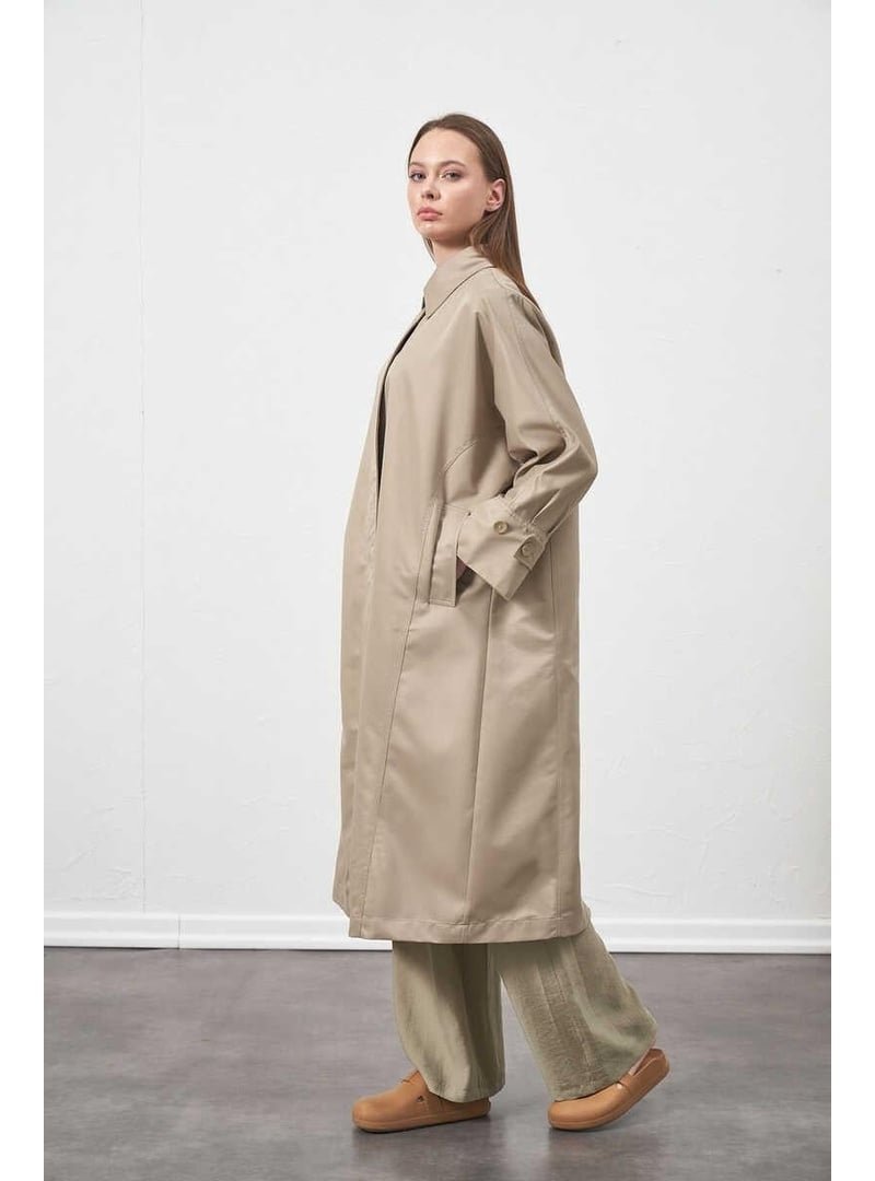 Mevra Oversize Trençkot Ceket Çağla