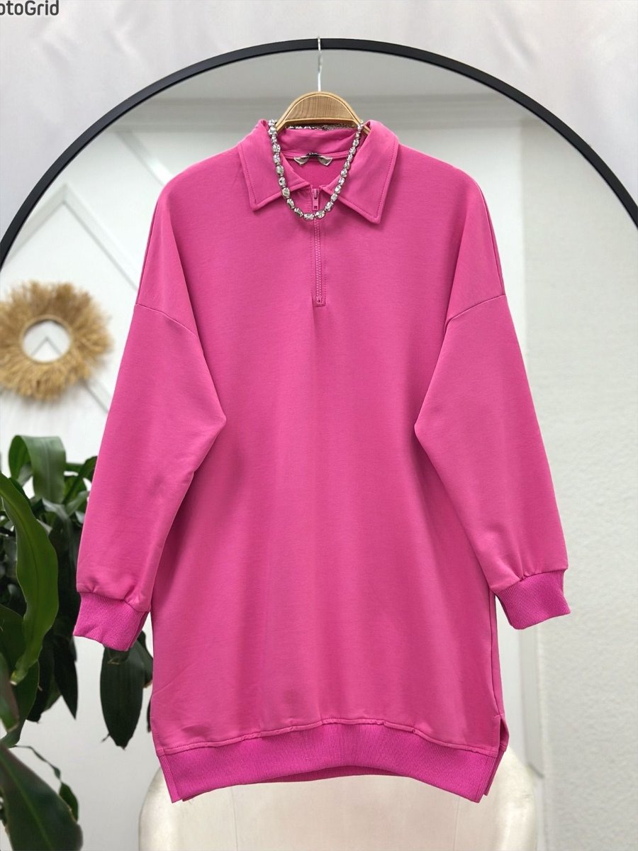 Yedilale Gömlek Yakalı Basic Sweat