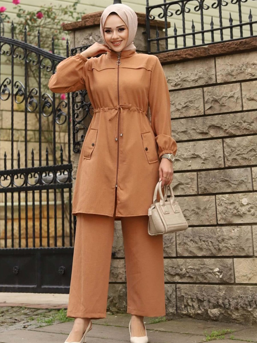 Misskayle Camel Tünel Detaylı Takım