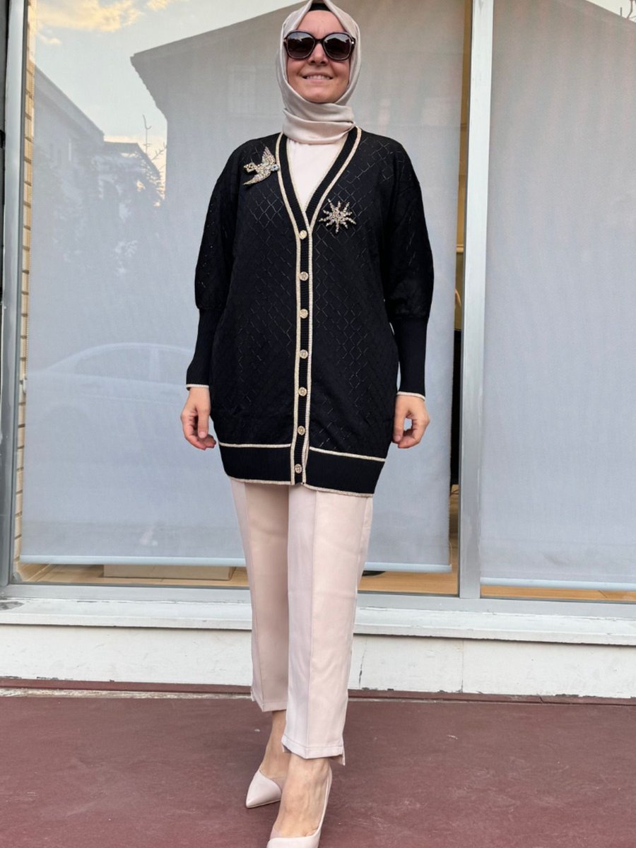 Ghisa Triko Hırka Siyah