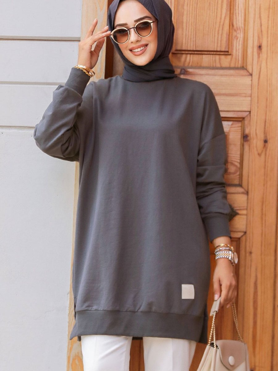 Neva Style Koyu Füme Tunik