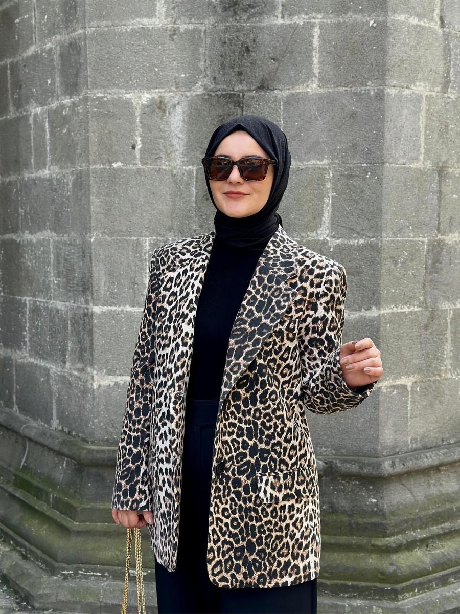 Robin Leopar Blazer Ceket