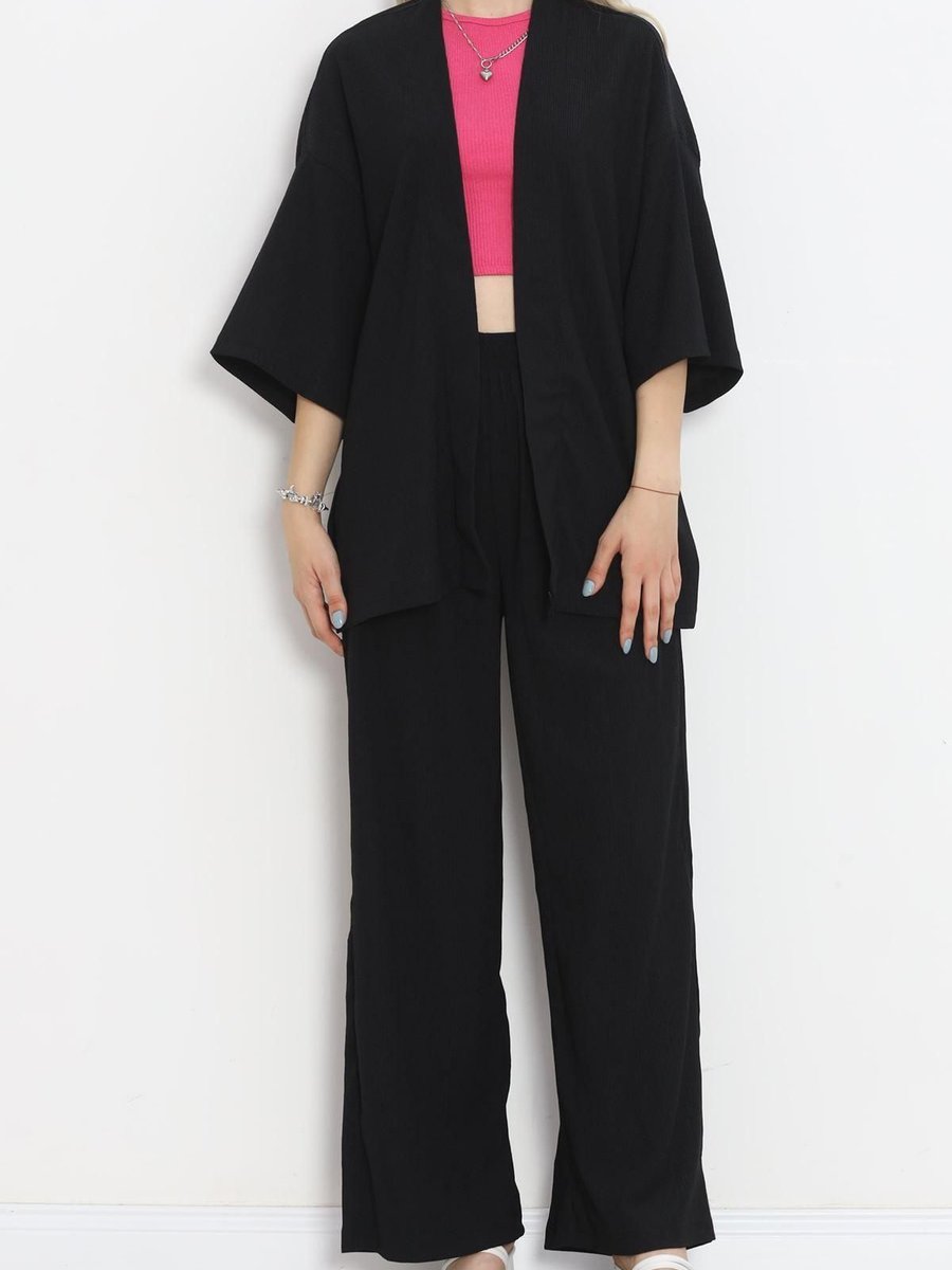 Genel Markalar Kimono Takım Siyah