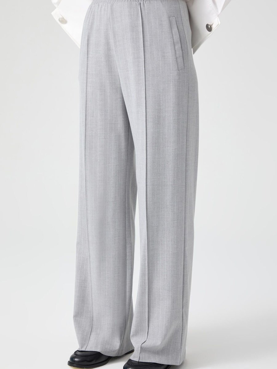 Touche Prive Çizgili Relax Fit Pantolon