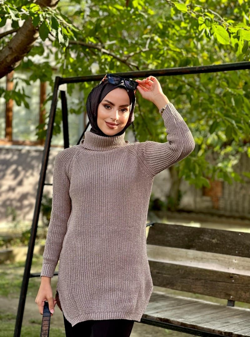 Nergis Neva Bogazlı Triko Tunik