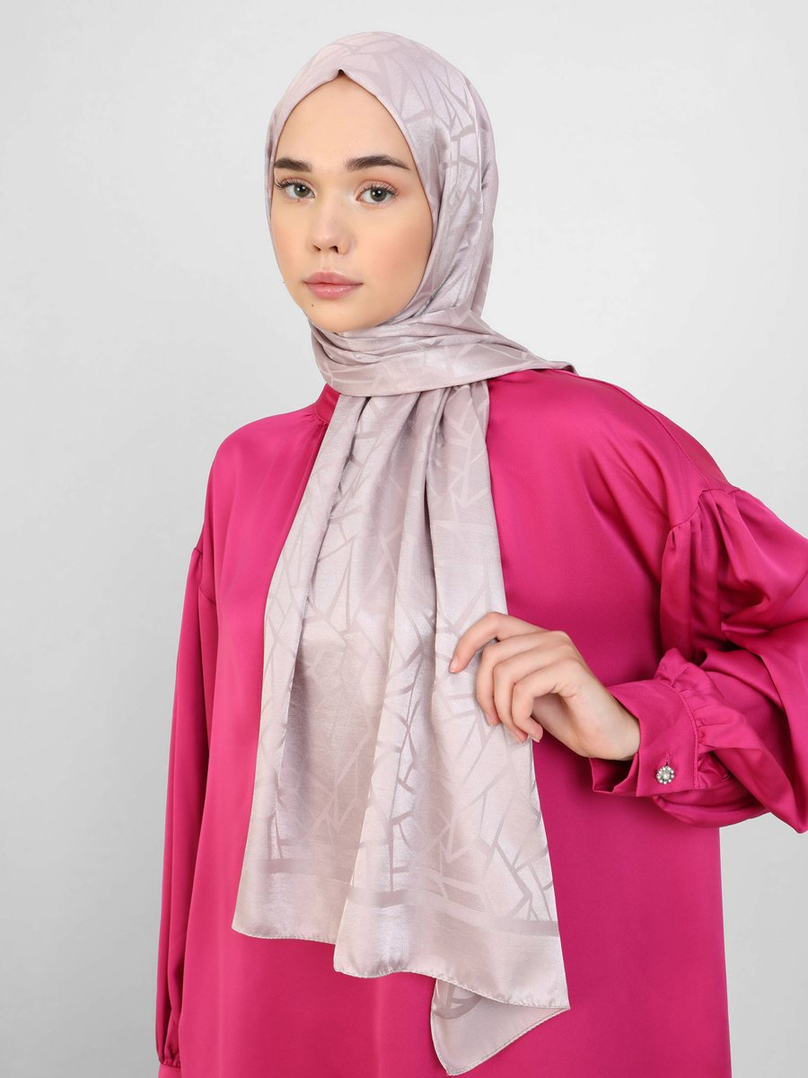 Tuva Pudra Diamond Mermer Desen Şal