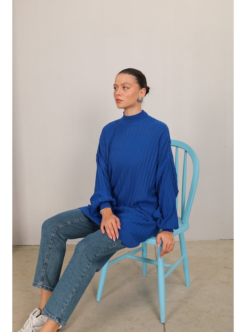Melike Tatar Saks Basic Triko Tunik