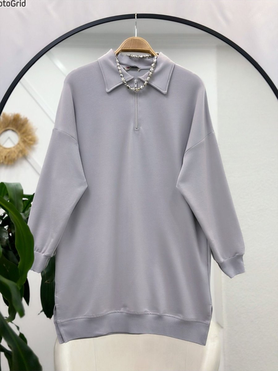 Yedilale Gömlek Yakalı Basic Sweat