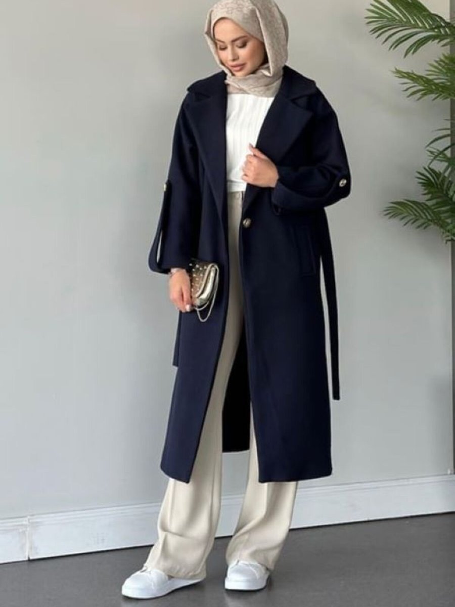 Sezi Moda Giyim Tolunay Kaşe Kaban