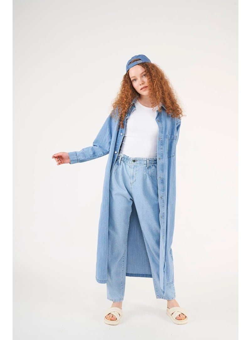 Mevra Slouchy Jean Buz Mavi