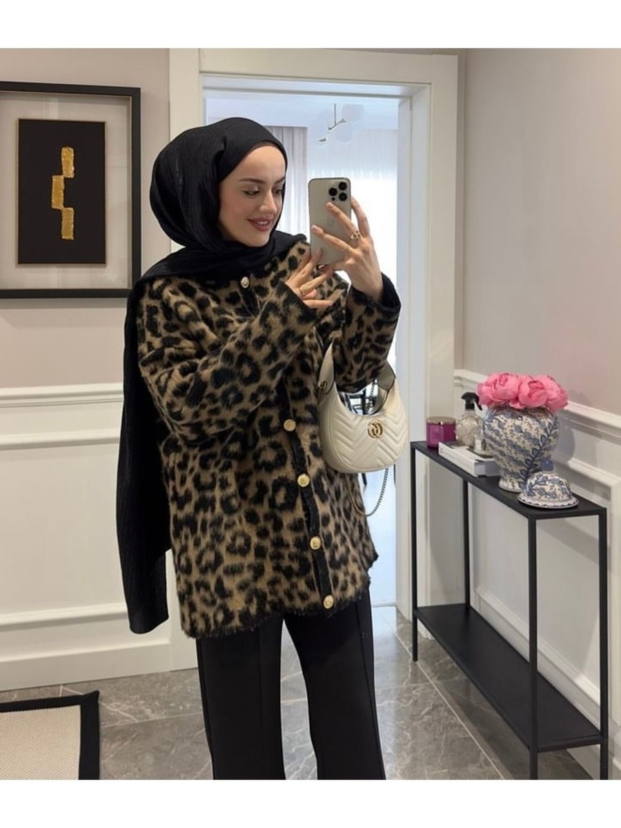 Sodu Boutique Leopar Hırka