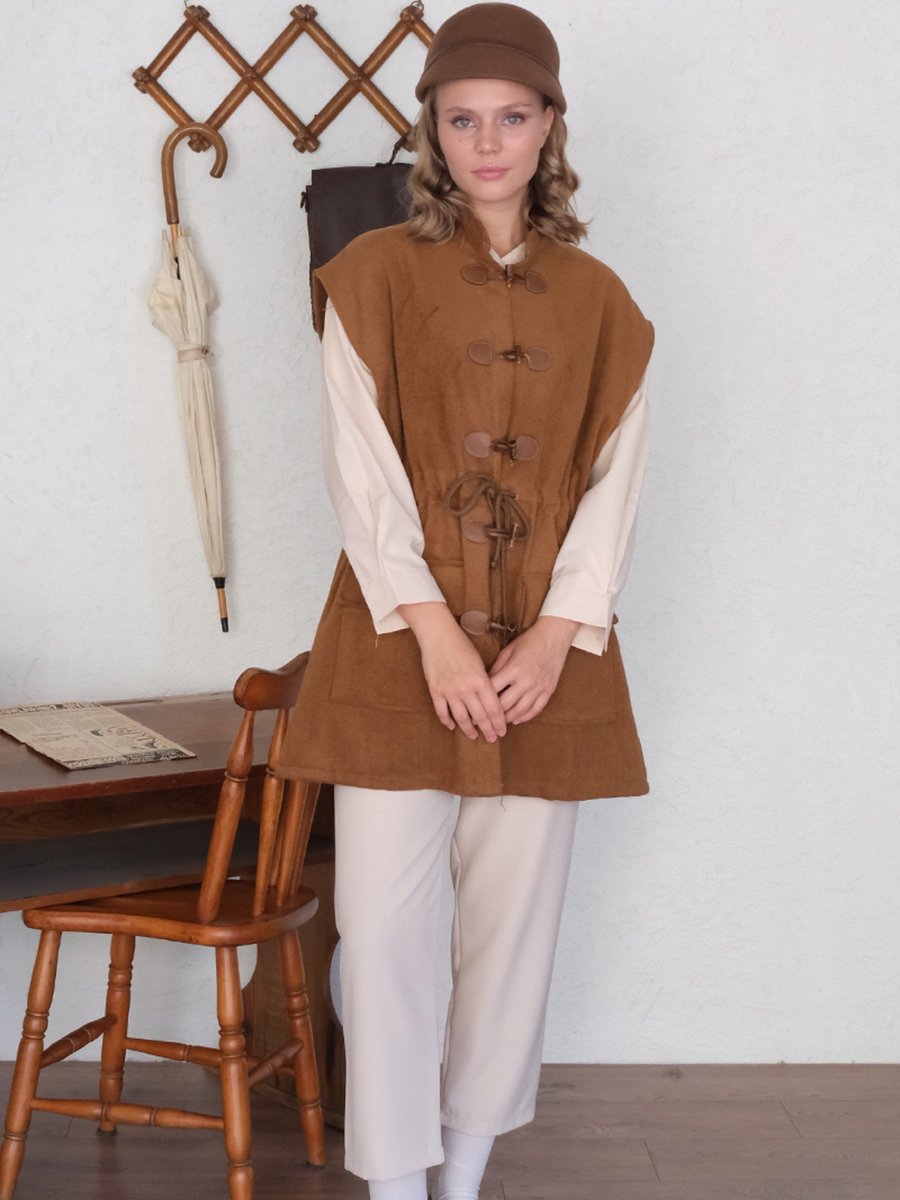 Ceylan Otantik Camel Kaşe Vintage Yelek