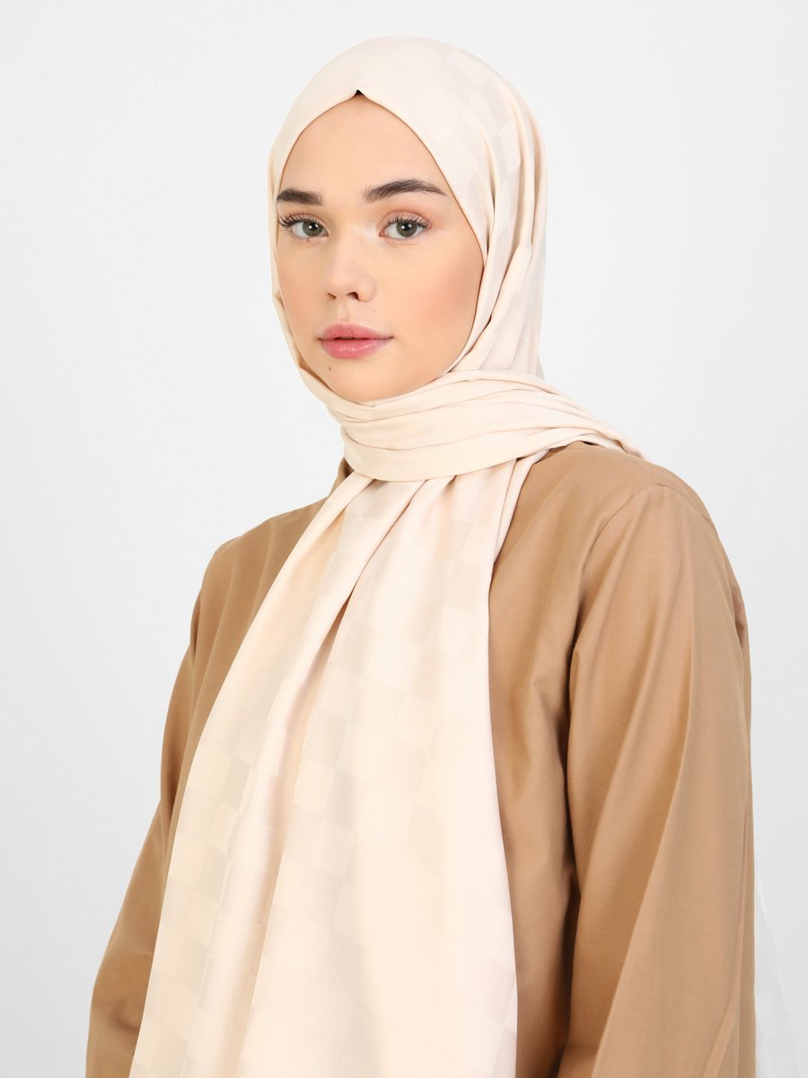 Tuva Krem Diamond Dama Desen Şal