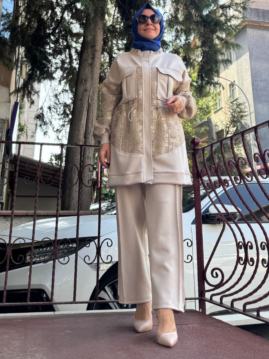 Ghisa Belden Büzgülü Ceket Pantolon Takım Taş