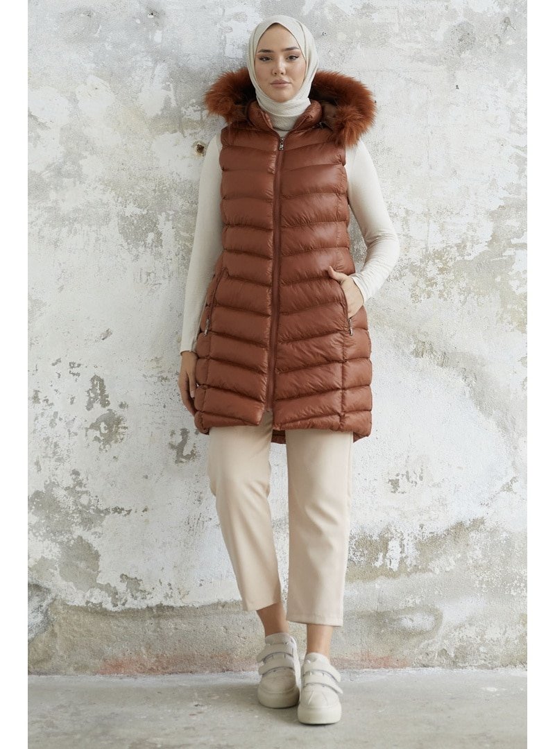 InStyle Taba Axel Kapişonlu Şişme Yelek