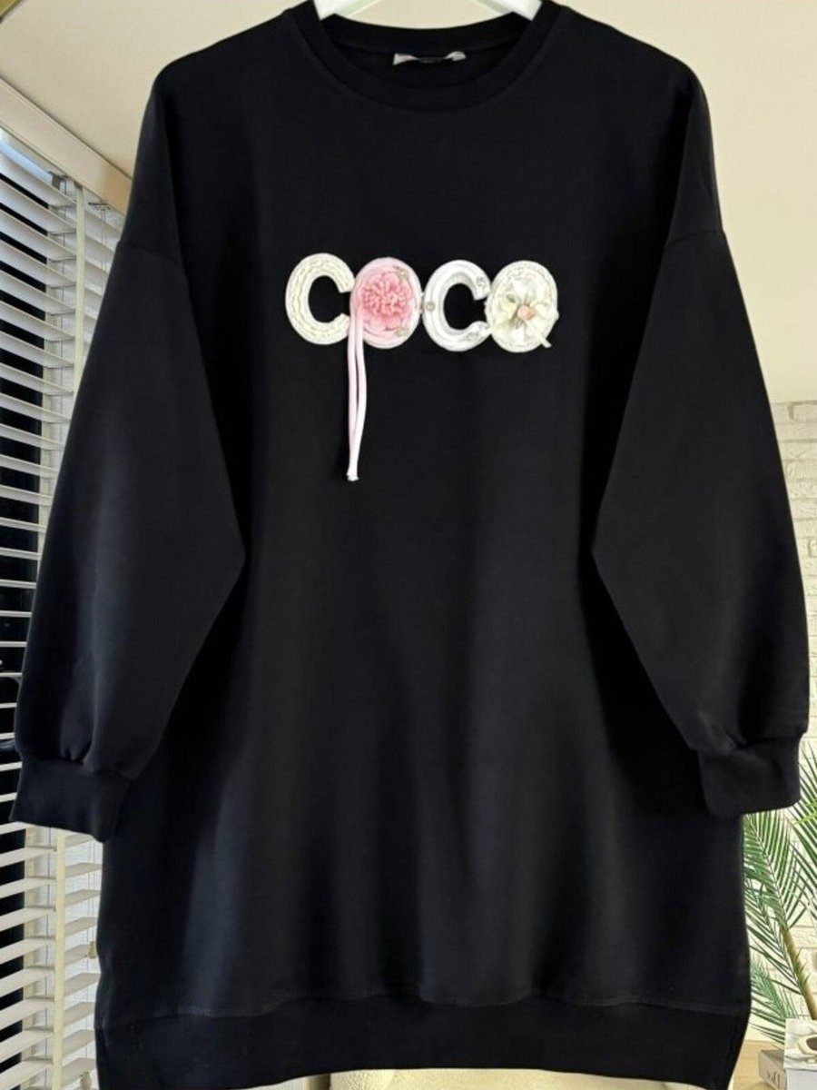 Demybutiqe Tunik Coco Detaylı İki İplik Siyah