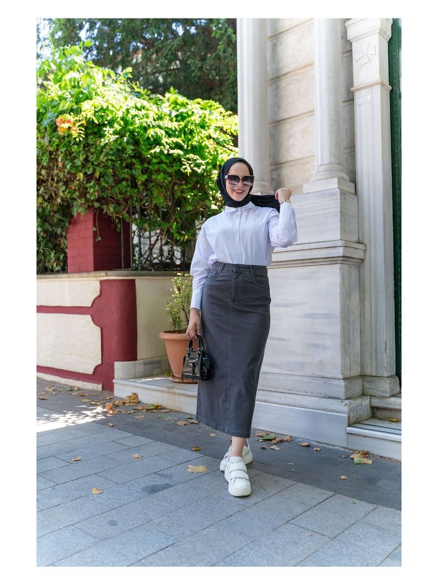 Vellıchor Ara Boy Likralı Gabardin Etek