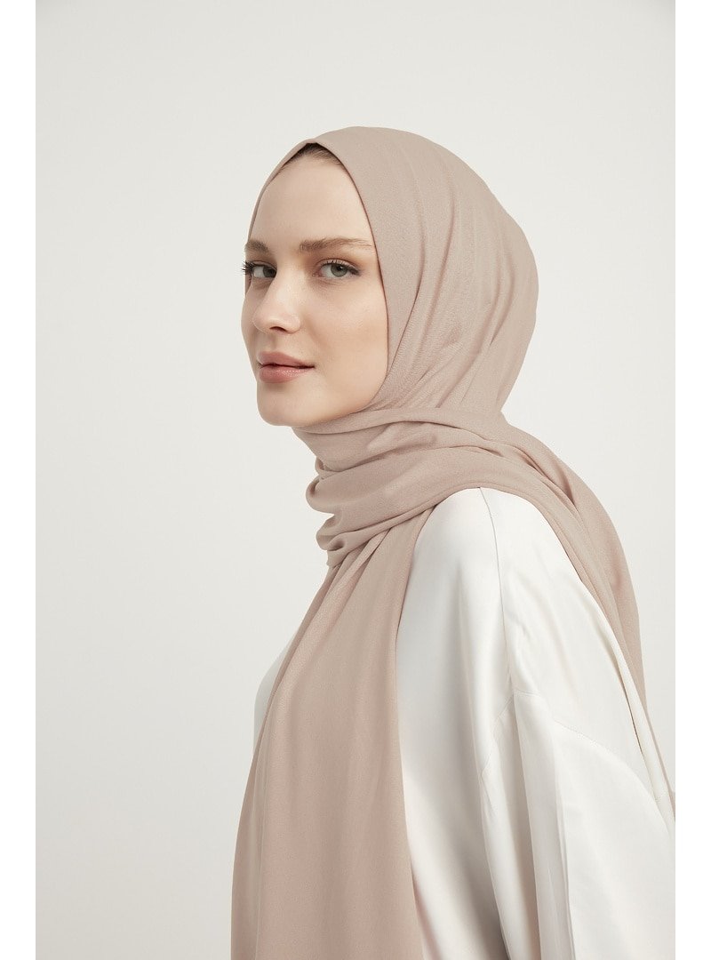 ŞALESS Açık Gül Kurusu Likralı Penye Şal