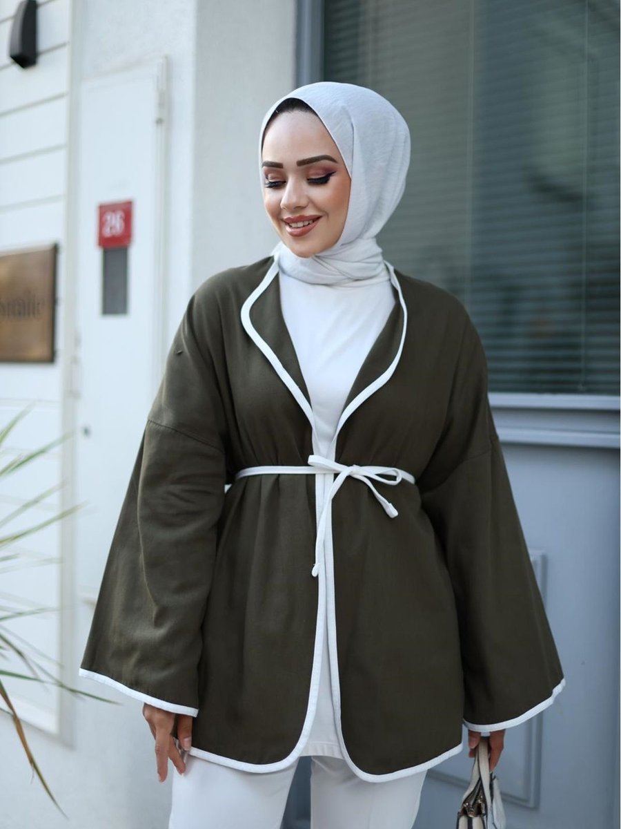 Ddfashion Bağlamalı Gabardin Ceket