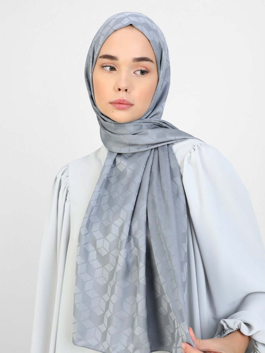 Tuva Gri Diamond Mermer Desen Şal