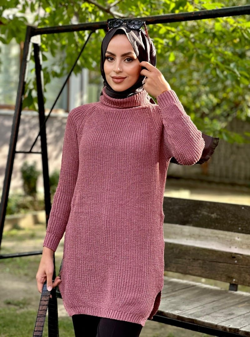 Nergis Neva Bogazlı Triko Tunik