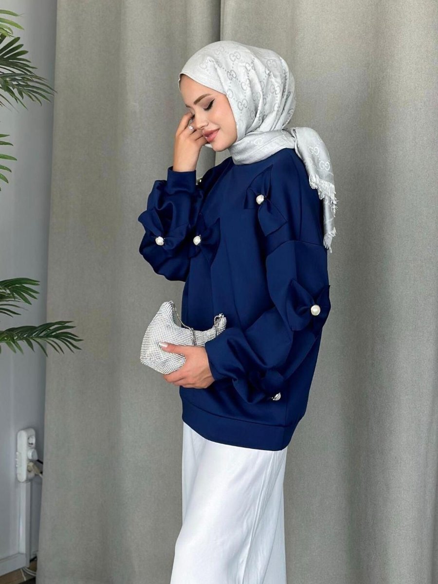 Şulemoda Giyim Cesika Scuba Sweat Lacivert