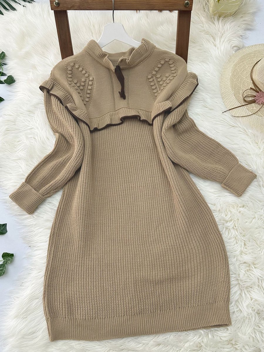 Modaqu Çalıkuşu Triko Tunik Camel