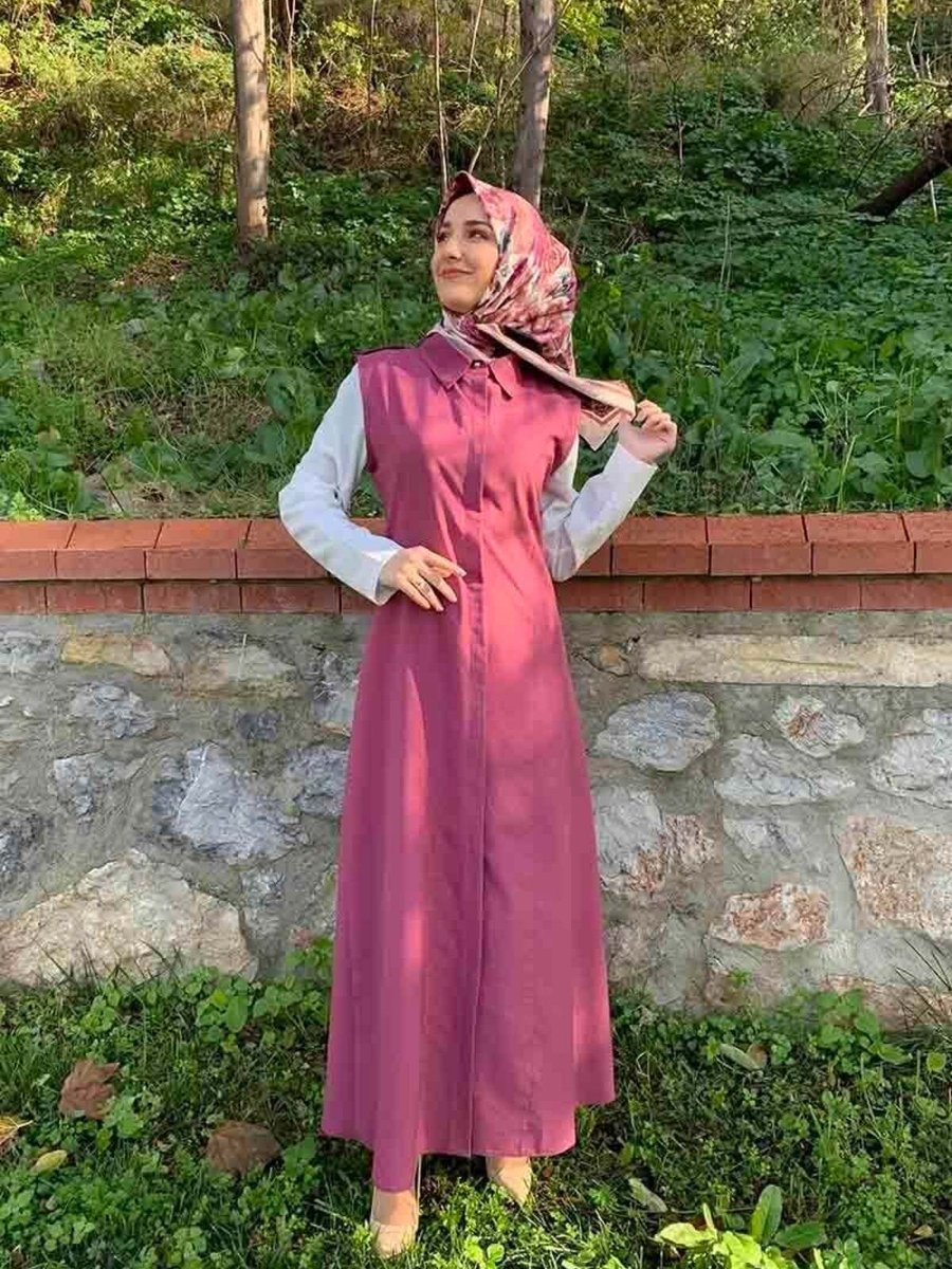 Sgs Gömlek Yakalı Yelek Gül Kurusu