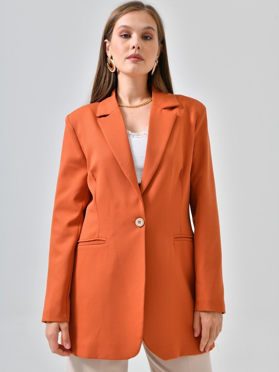 Saade Kiremit Blazer Ceket