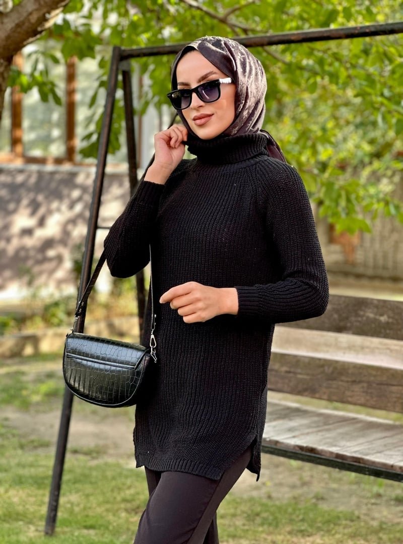 Nergis Neva Bogazlı Triko Tunik