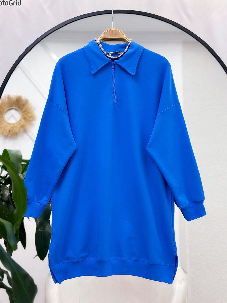 Yedilale Gömlek Yakalı Basic Sweat