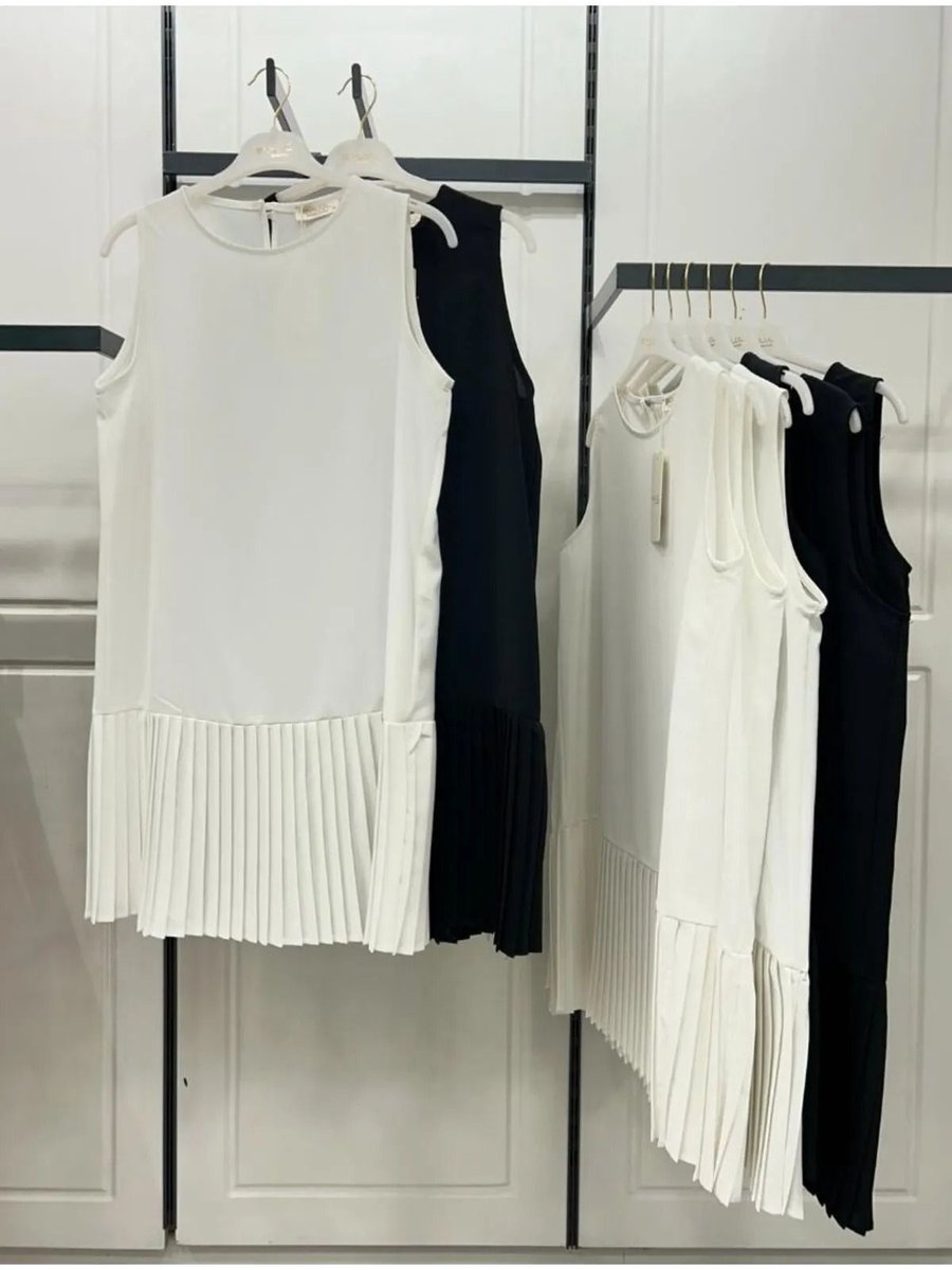 Exxitcollection Kolsuz Pileli Içlik 2'li Paket Siyah Ekru