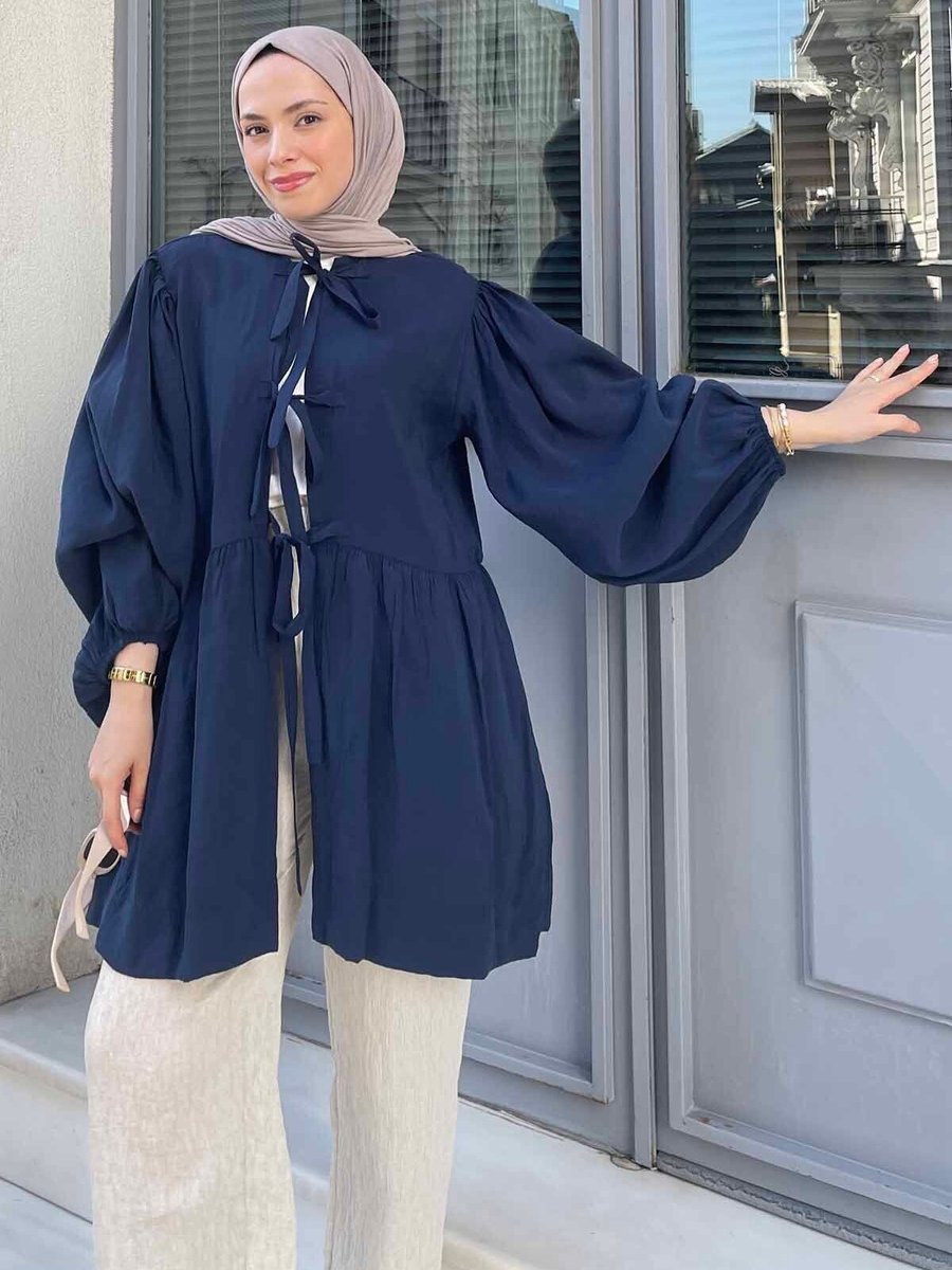 Lamelif Ön Bağlamalı İki Parça Ceket