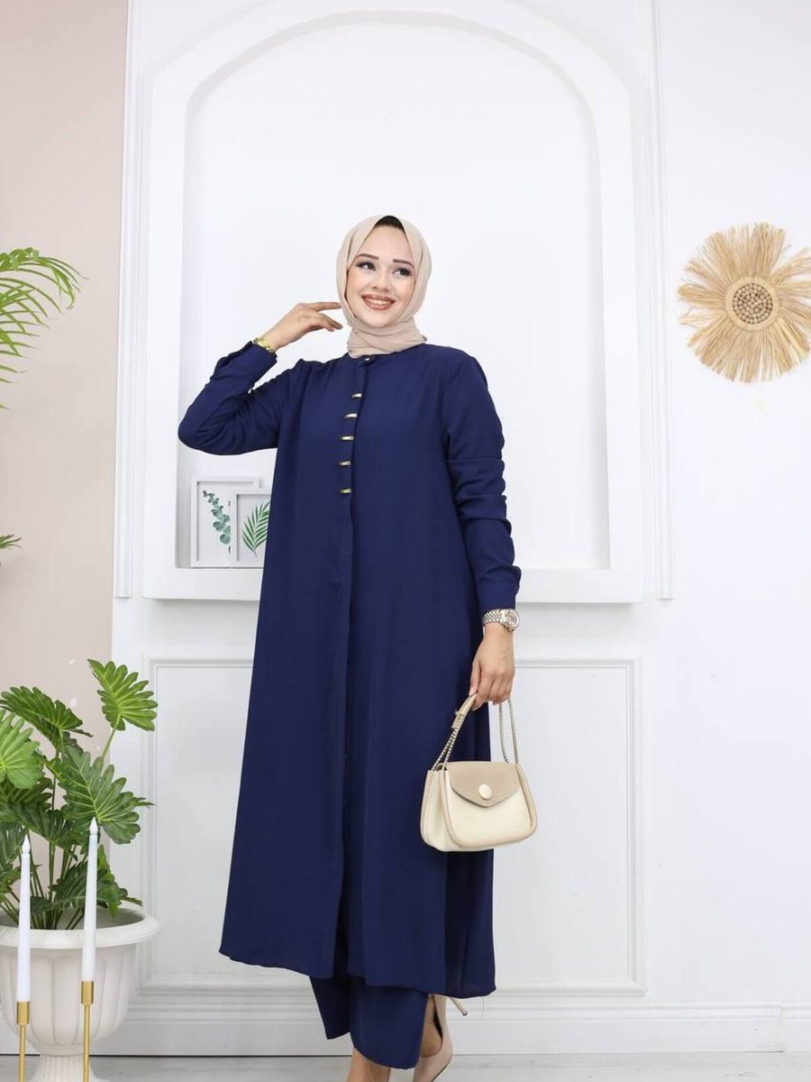 Lavinia Butik Tunik Pantolon Takım Özel Gün Davetler İçin Krep Kumaş