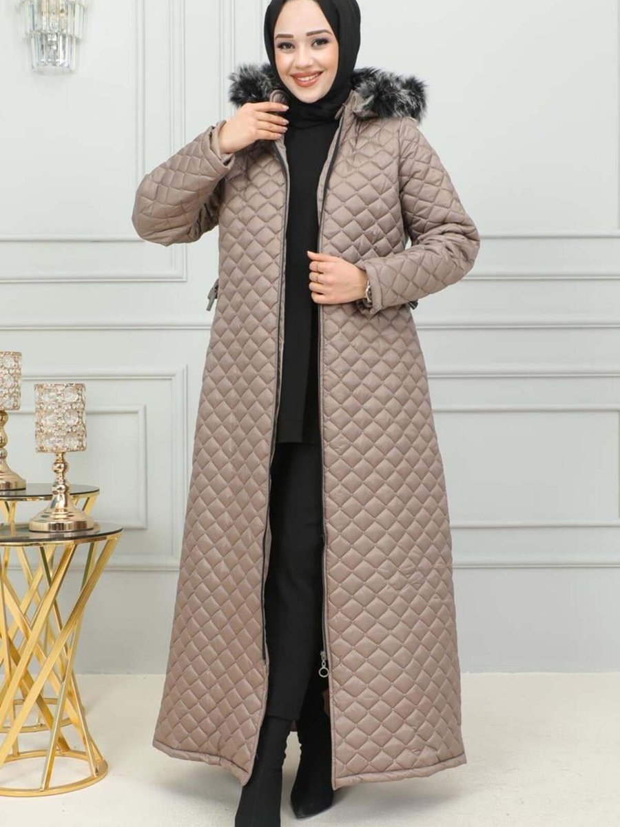 Smr Kemerli Şişme Mont Bej