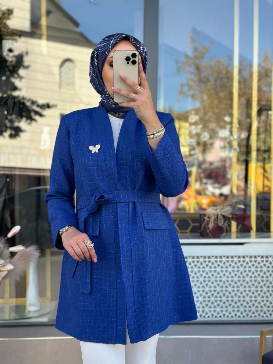 Merwish Tüvit Kurşaklı Ceket