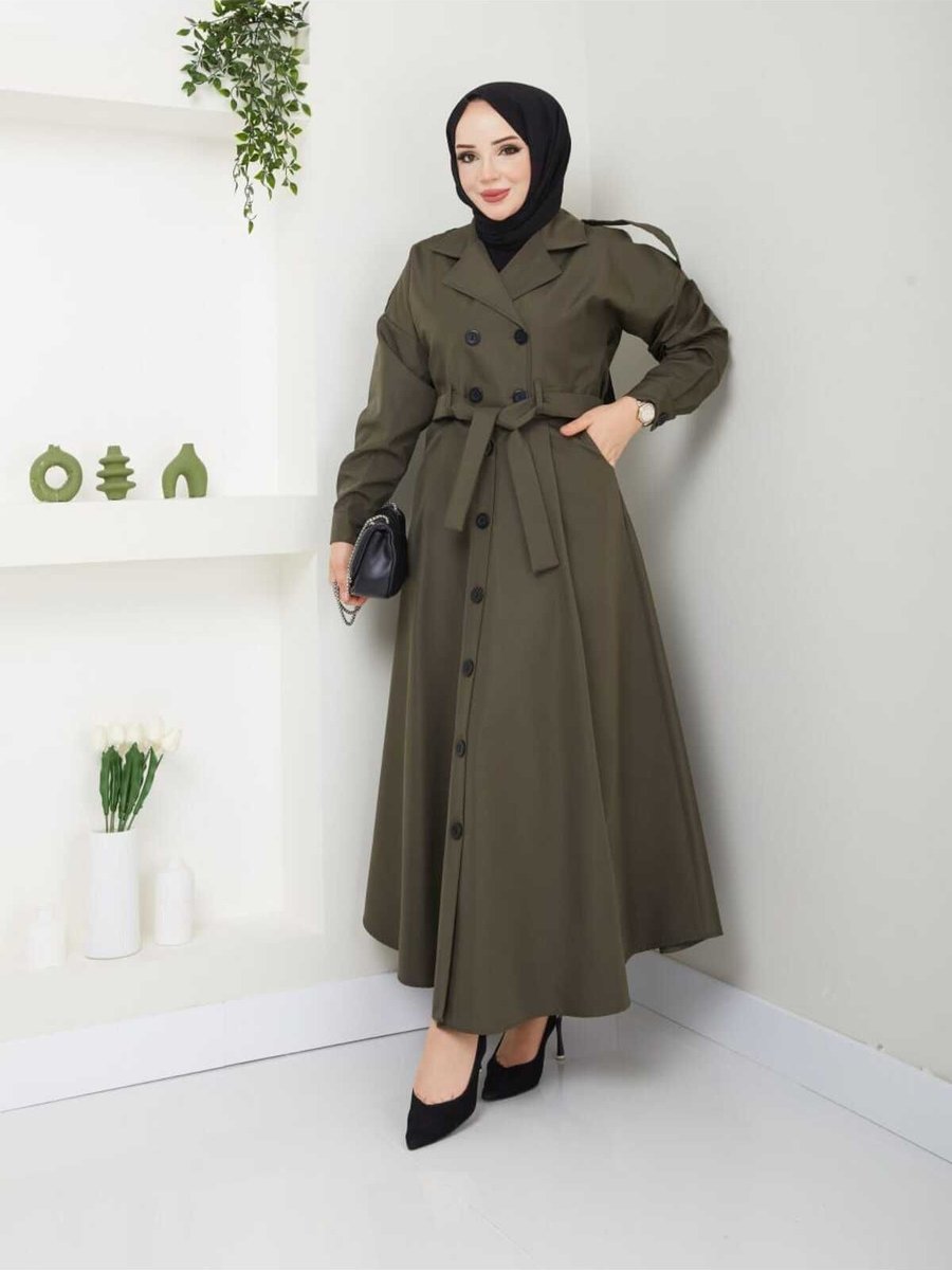 Kebire Moda Trenç Pardüsü Tesettür