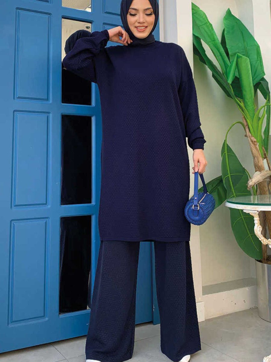 Bym Fashion Triko Tunik Lacivert