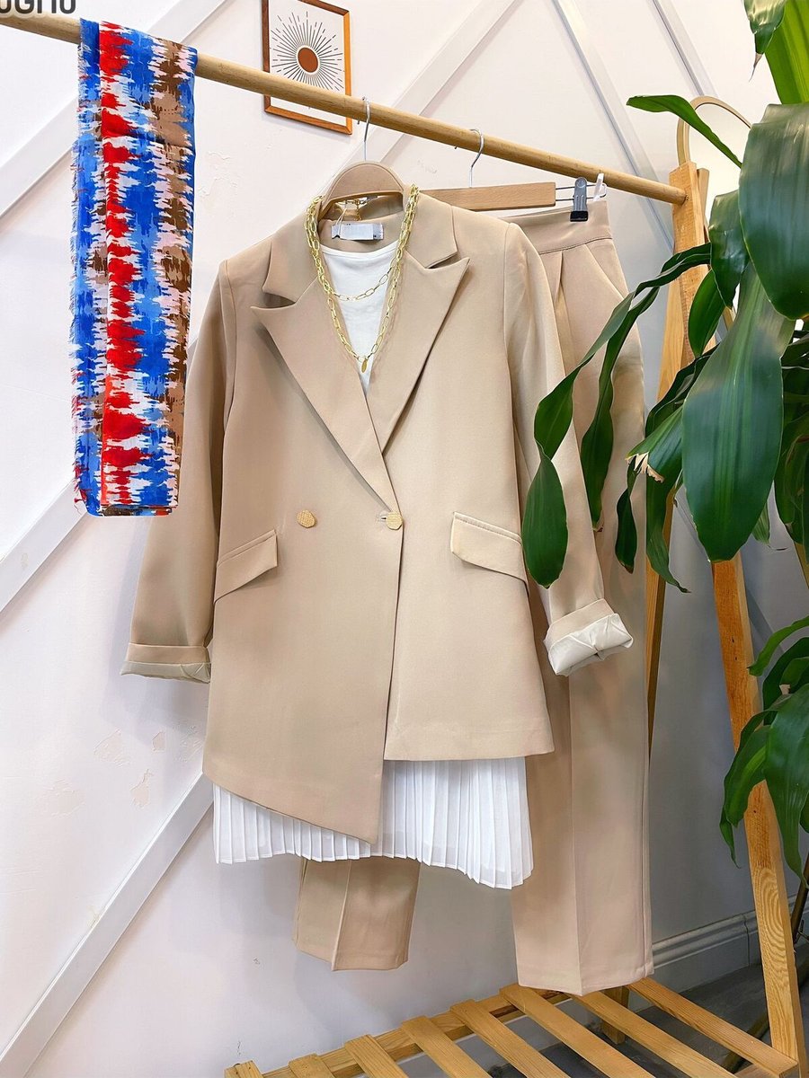 Yedilale İkili Kadın Blazer Ceket Takım