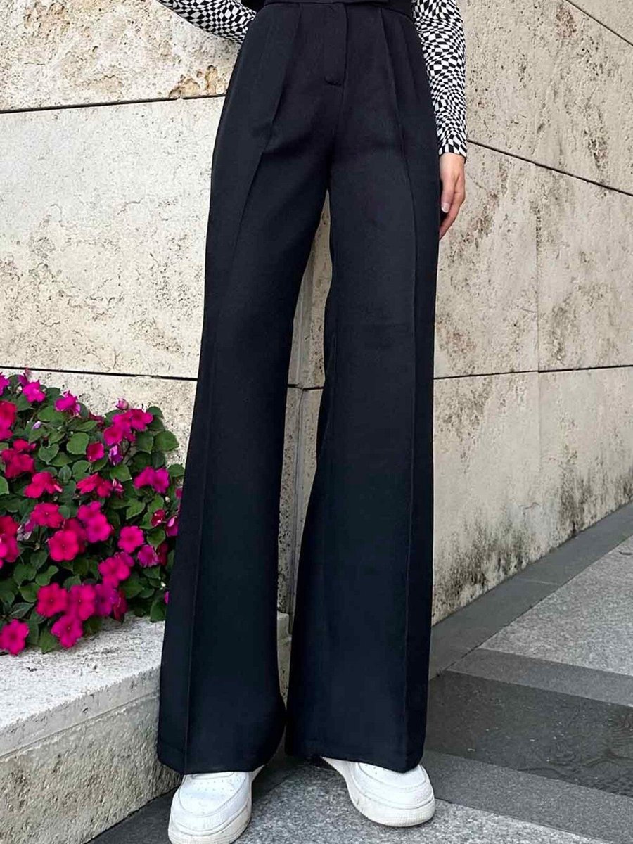 Lamelif Beli Cırt Cırtlı Palazzo Model Pantolon
