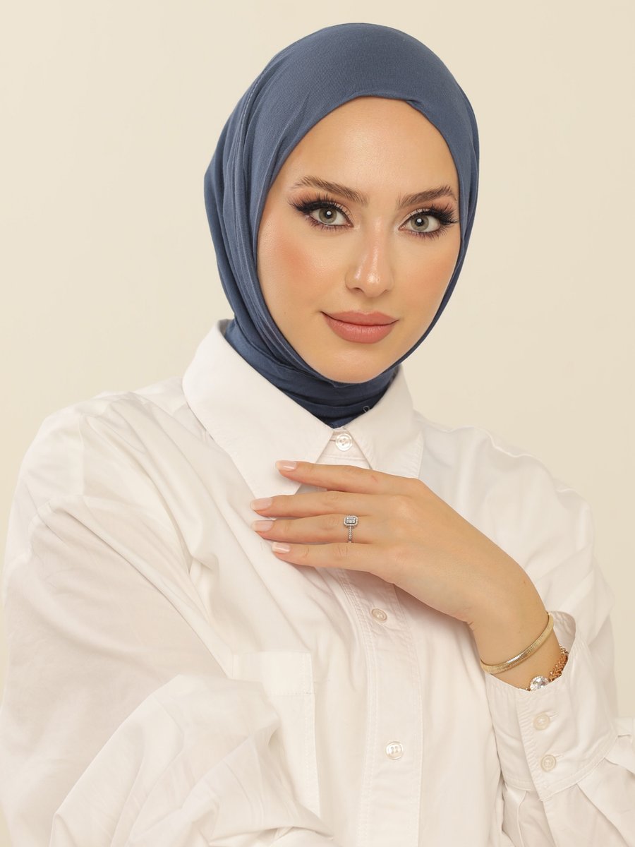 Beyzak Store İndigo Pratik Penye Şal