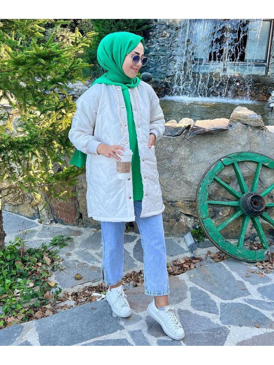 Günay Boutıque Kapitone Mont Ekru