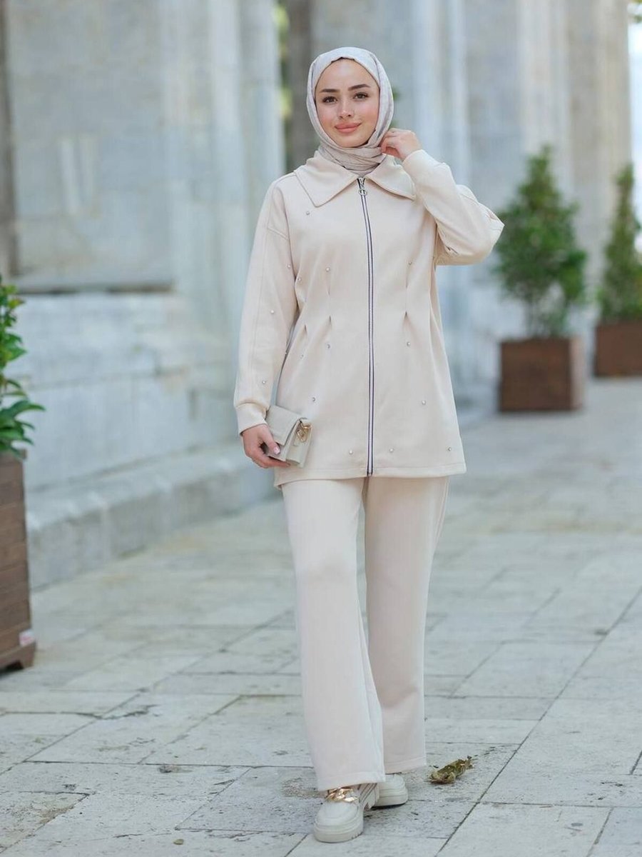 Ahsen Fashion Taşlı Scuba Takım