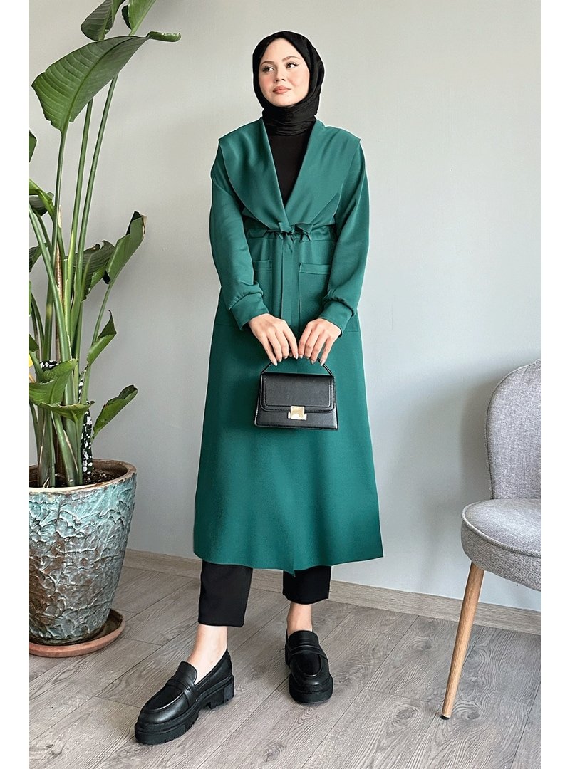 InStyle Belden Bağlamalı Yeşil Scuba Kap