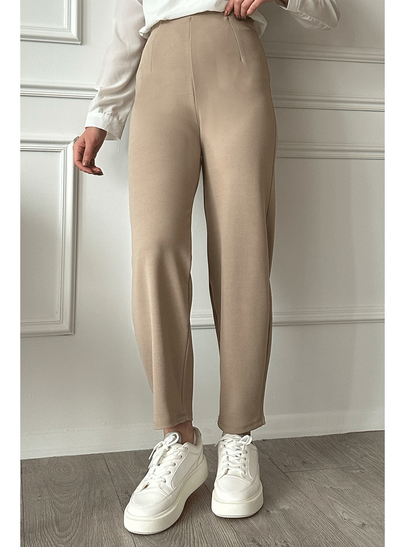 InStyle Havuç Model Pensli Bej Pantolon