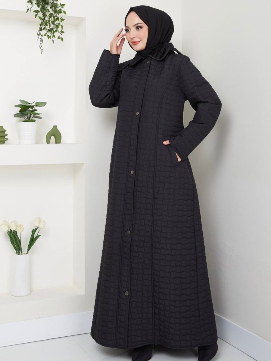 Nevayla Moda İçi Kürklü Tam Boy Kaban Mont