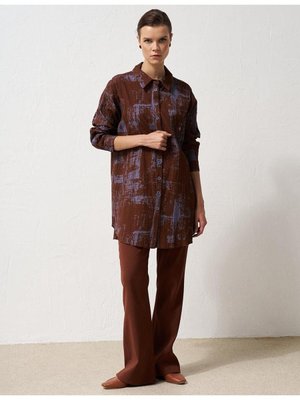 Kayra Flare Fit Pantolon Kahve