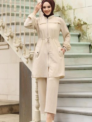 Misskayle Bej Tünel Detaylı Takım