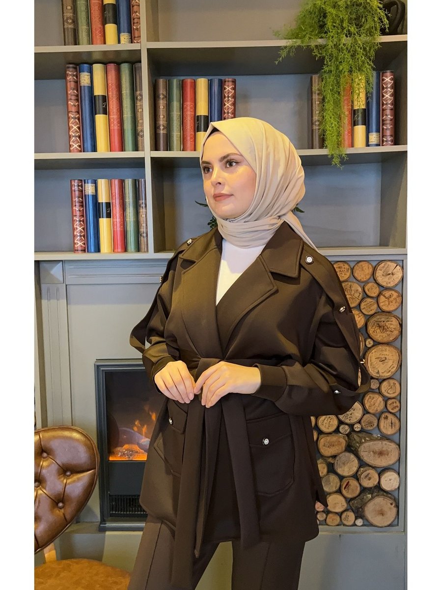 Moda Duall Apoletli Takım Kahve
