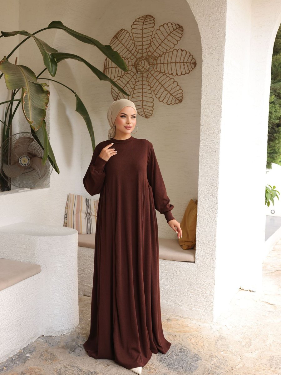 Zaure Oversize Kışlık Salaş Elbise